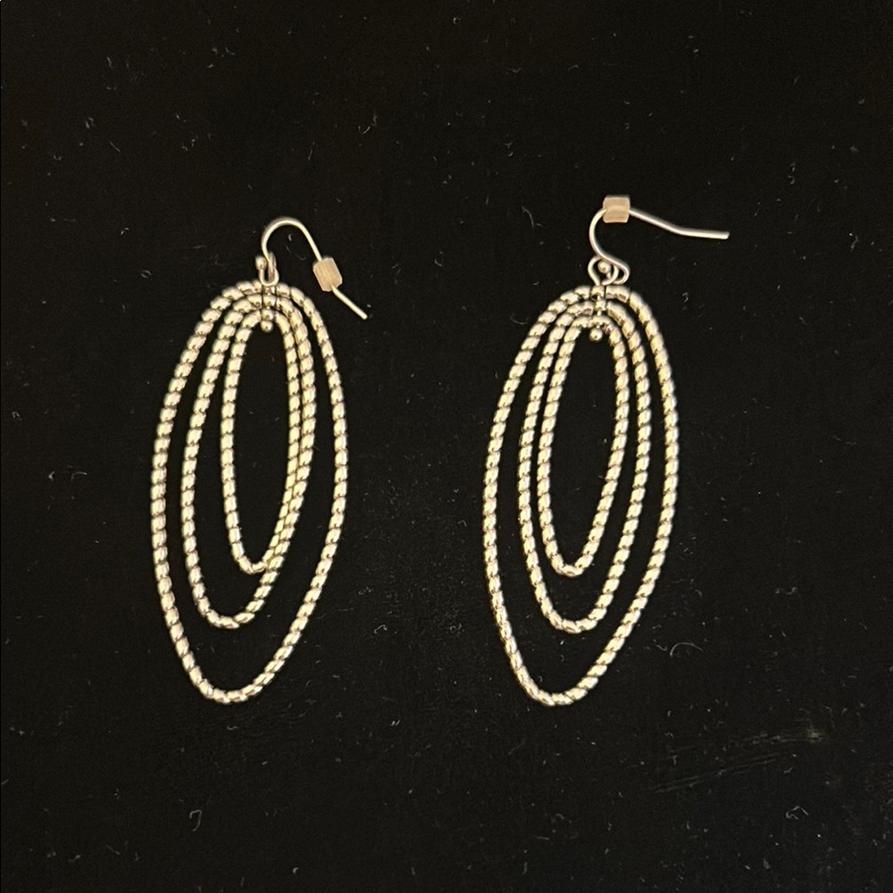 Elegant Gold Triple Hoop Earrings